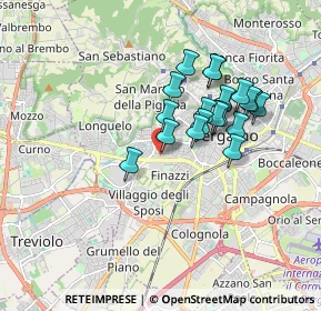 Mappa Via Wolfang Goethe, 24128 Bergamo BG, Italia (1.463)