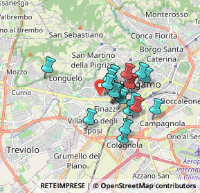 Mappa Via Wolfang Goethe, 24128 Bergamo BG, Italia (1.209)