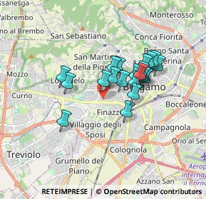 Mappa Via Wolfang Goethe, 24128 Bergamo BG, Italia (1.308)