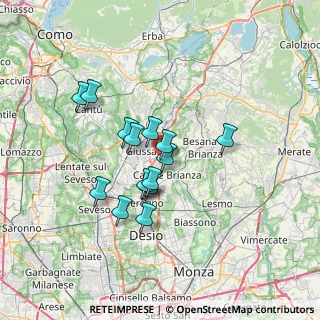 Mappa Via San Carlo, 20843 Verano Brianza MB (5.44667)