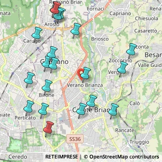Mappa Via San Carlo, 20843 Verano Brianza MB (2.5395)
