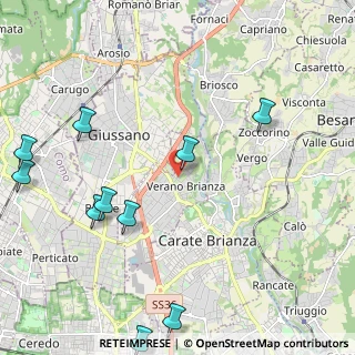 Mappa Via San Carlo, 20843 Verano Brianza MB (2.92636)