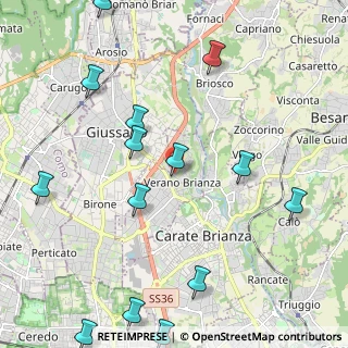 Mappa Via San Carlo, 20843 Verano Brianza MB (2.74357)