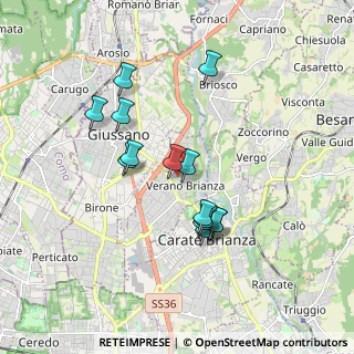 Mappa Via San Carlo, 20843 Verano Brianza MB (1.54929)