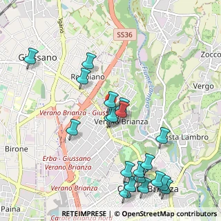 Mappa Via San Carlo, 20843 Verano Brianza MB (1.1935)