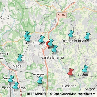 Mappa Via San Carlo, 20843 Verano Brianza MB (4.86857)