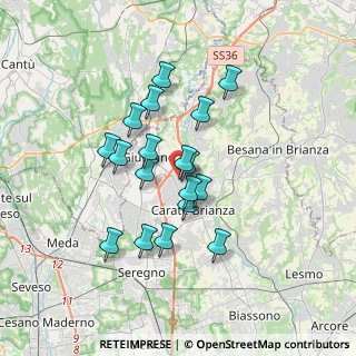 Mappa Via San Carlo, 20843 Verano Brianza MB (2.83722)