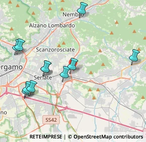 Mappa Via Spallanzani, 24061 Albano Sant'Alessandro BG, Italia (4.53182)