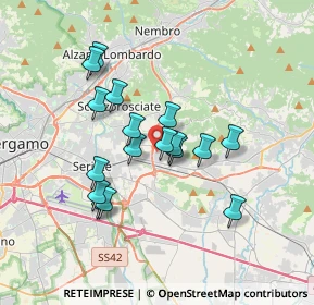 Mappa Via Spallanzani, 24061 Albano Sant'Alessandro BG, Italia (2.94353)