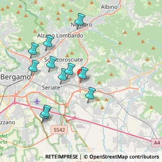Mappa Via Spallanzani, 24061 Albano Sant'Alessandro BG, Italia (3.91727)