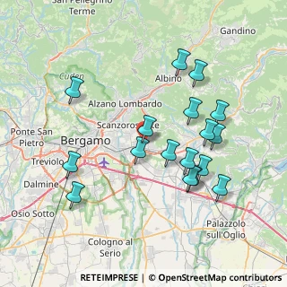 Mappa Via Spallanzani, 24061 Albano Sant'Alessandro BG, Italia (7.48235)