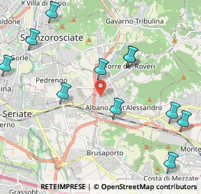Mappa Via Spallanzani, 24061 Albano Sant'Alessandro BG, Italia (2.44455)