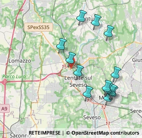 Mappa Strada Stat. dei Giovi, 20823 Lentate sul Seveso MB, Italia (4.05538)