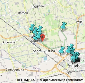 Mappa 31033 Castello di Godego TV, Italia (2.5235)