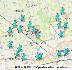 Mappa 31033 Castello di Godego TV, Italia (2.513)