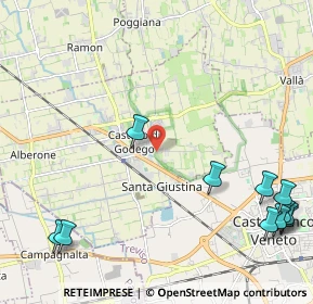 Mappa 31033 Castello di Godego TV, Italia (3.05364)