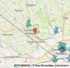 Mappa 31033 Castello di Godego TV, Italia (3.786)