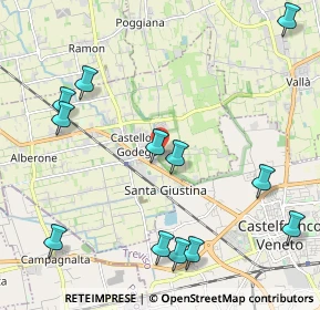 Mappa 31033 Castello di Godego TV, Italia (2.57333)