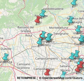 Mappa 31033 Castello di Godego TV, Italia (23.3515)