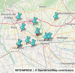 Mappa 31033 Castello di Godego TV, Italia (6.34545)