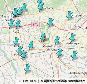 Mappa 31033 Castello di Godego TV, Italia (10.0455)