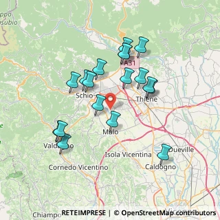 Mappa Via Giovanni Pascoli, 36030 San Vito di Leguzzano VI, Italia (6.74667)