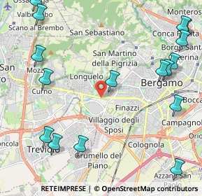 Mappa Via Briantea, 24127 Bergamo BG, Italia (2.94063)
