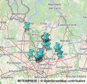 Mappa Via A. Furlanelli, 20833 Giussano MB, Italia (10.70813)