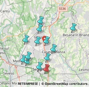Mappa Via A. Furlanelli, 20833 Giussano MB, Italia (3.56923)