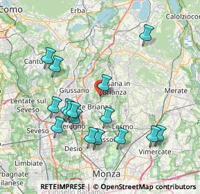 Mappa 20845 Besana in Brianza MB, Italia (7.78563)
