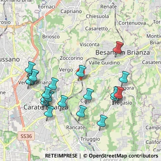Mappa Viale J. e R. Kennedy, 20845 Besana in Brianza MB, Italia (2.2185)