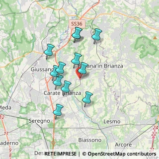 Mappa Viale J. e R. Kennedy, 20845 Besana in Brianza MB, Italia (3.02167)