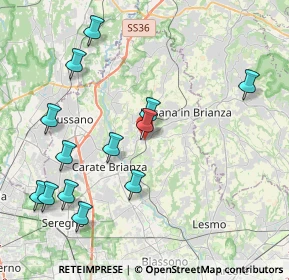 Mappa 20845 Besana in Brianza MB, Italia (4.51846)