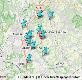 Mappa 20845 Besana in Brianza MB, Italia (3.02167)