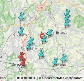 Mappa Viale J. e R. Kennedy, 20845 Besana in Brianza MB, Italia (4.35667)