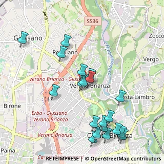 Mappa Via Umberto I, 20843 Verano Brianza MB, Italia (1.1265)