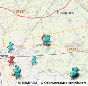 Mappa 31050 Vedelago TV, Italia (6.62125)