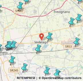 Mappa 31050 Vedelago TV, Italia (6.767)