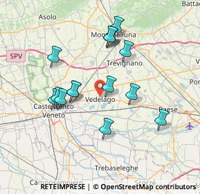 Mappa 31050 Vedelago TV, Italia (6.73333)