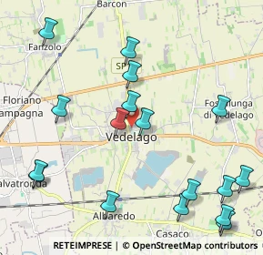 Mappa 31050 Vedelago TV, Italia (2.54294)