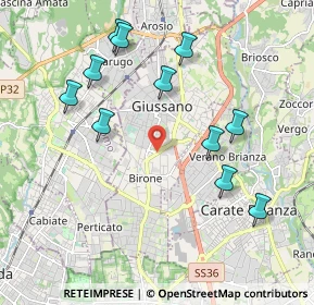 Mappa 20034 Giussano MB, Italia (2.07091)