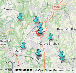 Mappa 20034 Giussano MB, Italia (3.87818)