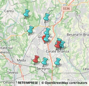 Mappa 20034 Giussano MB, Italia (3.0225)