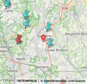 Mappa 20034 Giussano MB, Italia (6.00455)