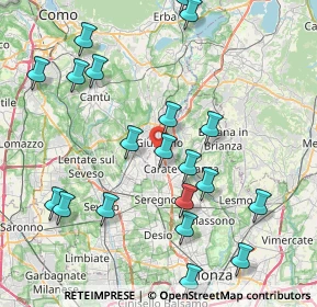 Mappa 20034 Giussano MB, Italia (9.1205)