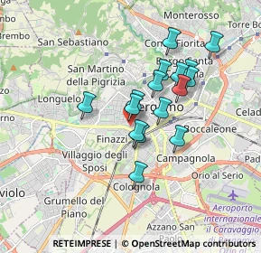 Mappa Via Bernardo Zenale, 24127 Bergamo BG, Italia (1.38688)