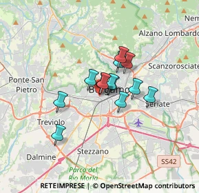Mappa Via Bernardo Zenale, 24127 Bergamo BG, Italia (2.08308)