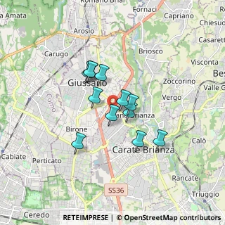 Mappa Via della Repubblica, 20843 Verano Brianza MB, Italia (1.21667)