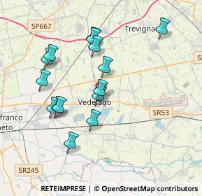 Mappa Via degli Alpini, 31050 Vedelago TV, Italia (3.568)