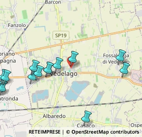 Mappa Via degli Alpini, 31050 Vedelago TV, Italia (2.51143)